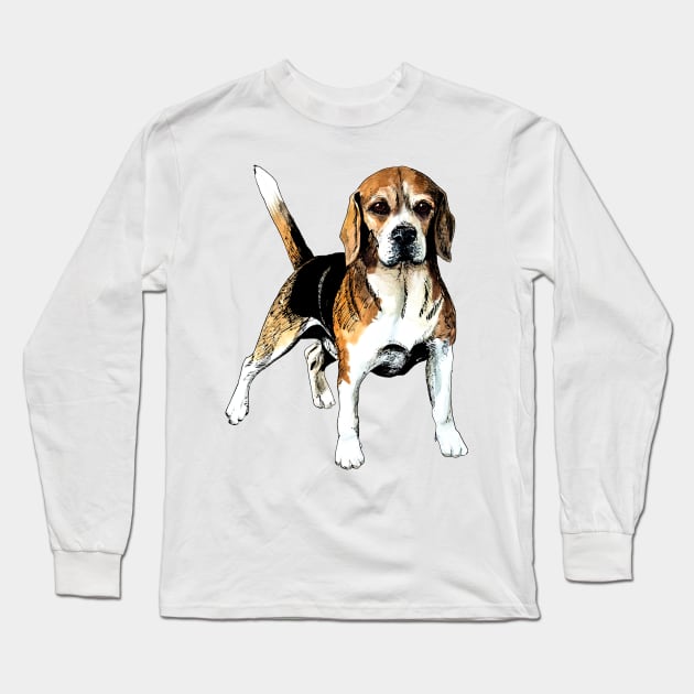 beagle Long Sleeve T-Shirt by VicaVeresk